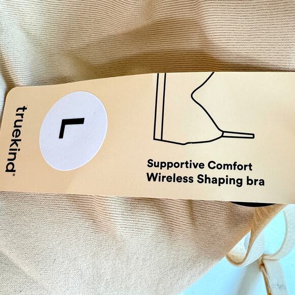 Truekind Womens Supportive Comfort Wireless Shaping Bra Sz L Chai - Picture 6 of 8